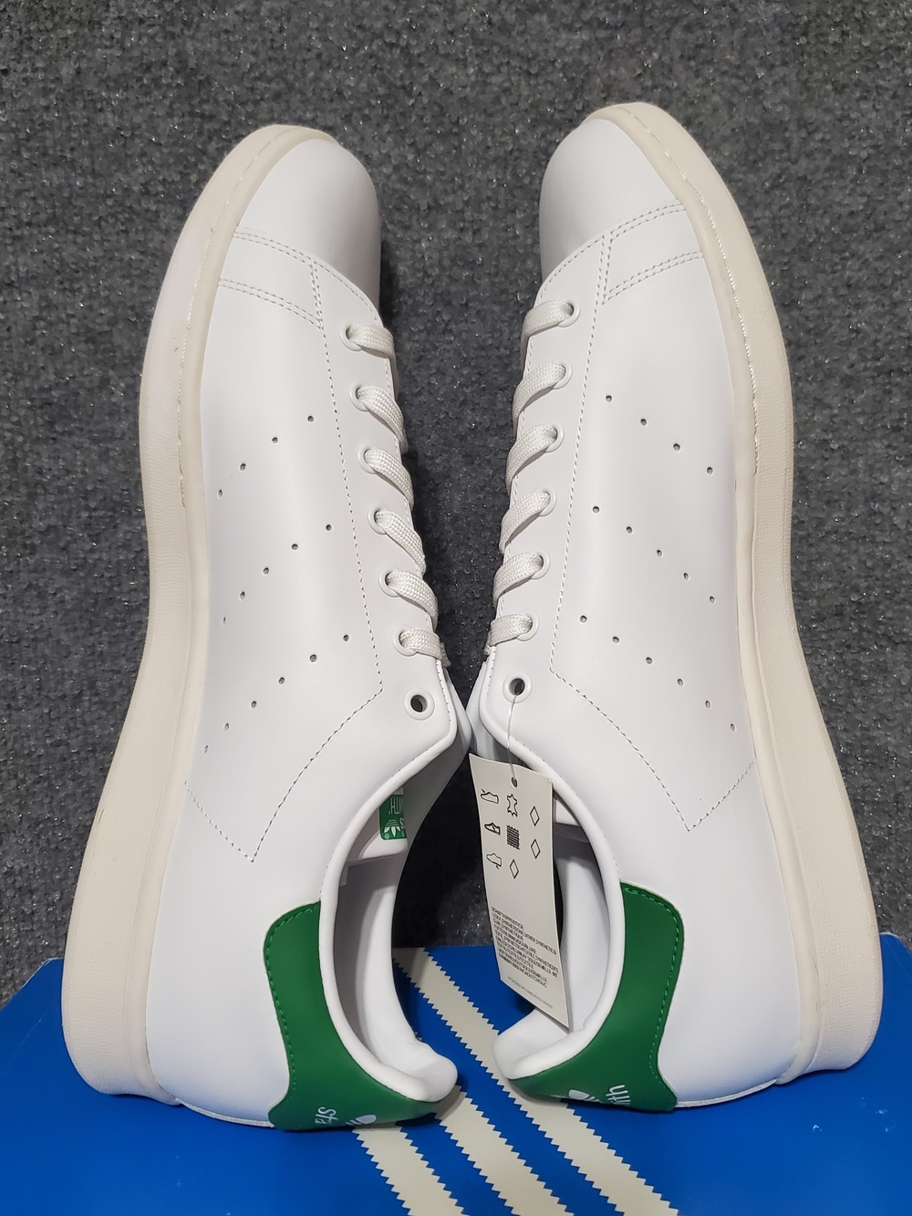 Adidas Stan Smith Sneaker Shoes Green White Leather Mens Size 14.5 New M20324 - Picture 4 of 11